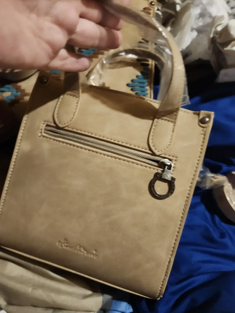 Wrangler Tan Southwest Embroidered Tote - Women's Handbag